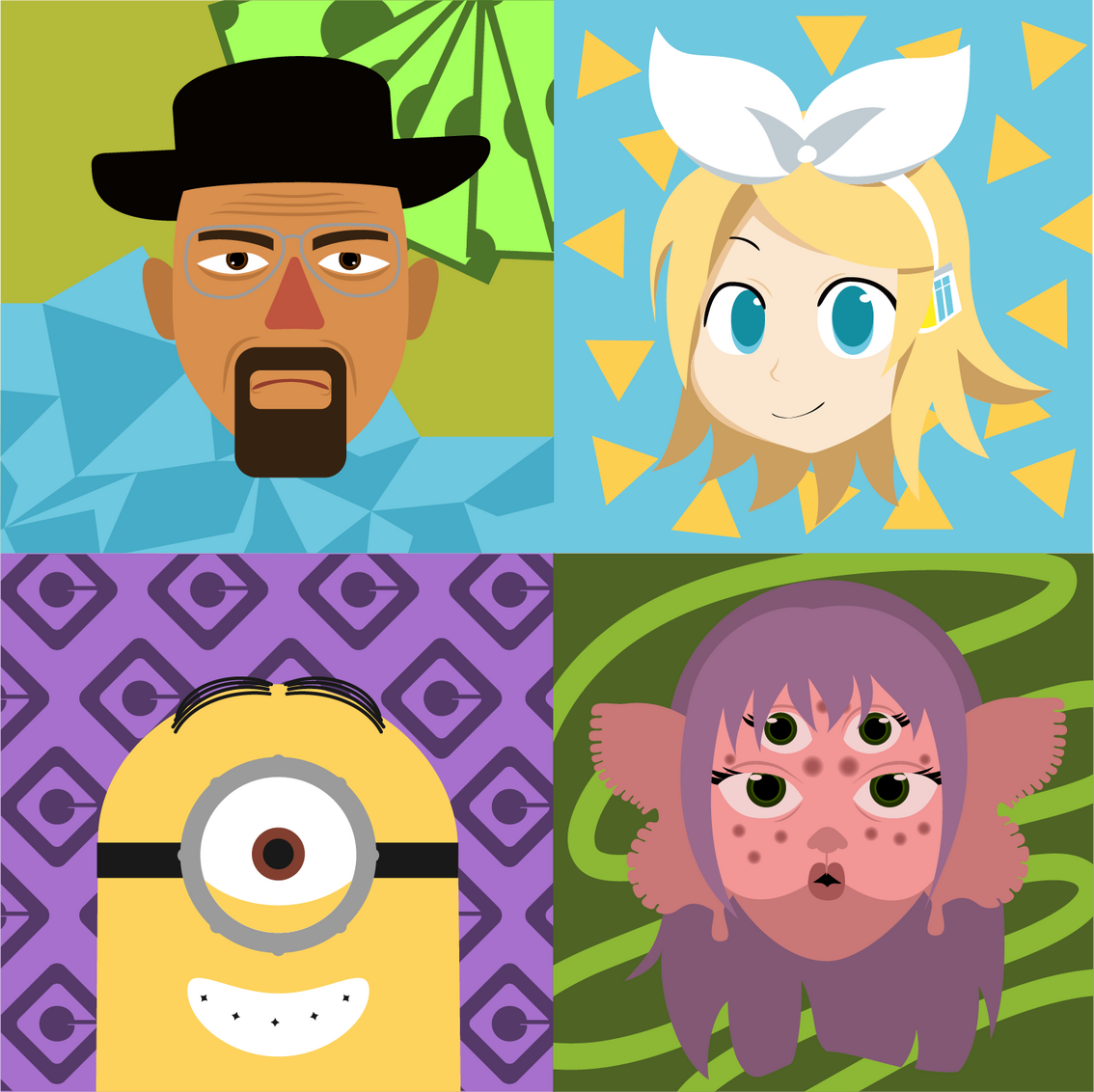 Four characters fanart