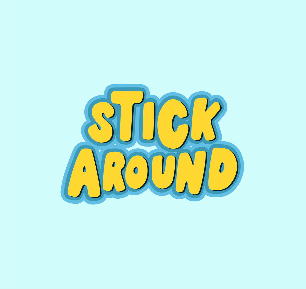 Stick around logo
